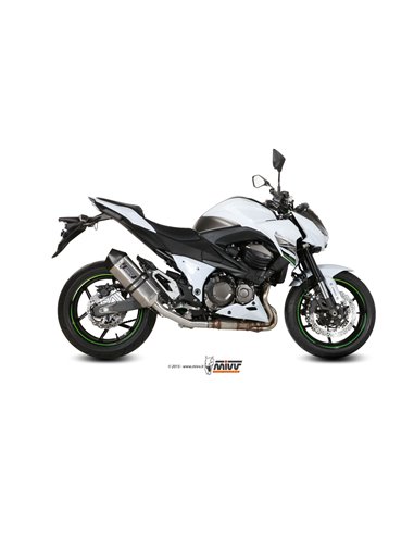 Mivv Slip-On Speed edge St. Steel con tapa carbono Kawasaki Z800 2013-16