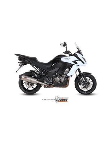 Mivv Slip-On Oval titan con tapa carbono Kawasaki Versys 1000 2015-18