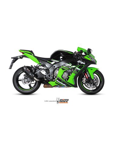 Mivv Slip-On Suono black con tapa carbono Kawasaki ZX-10 R / RR / SE 2016-24