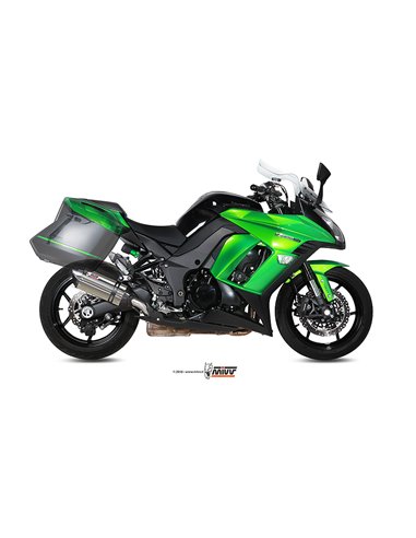 Mivv 2 Slip-On Suono St. Steel con tapa carbono Kawasaki Z1000 SX / Ninja 1000 SX 2014-19