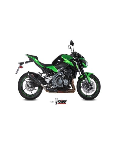 Mivv Slip-On Suono black con tapa carbono Kawasaki Z900 2017-19 / Z900 A2 (35/70 KW) 2017-24