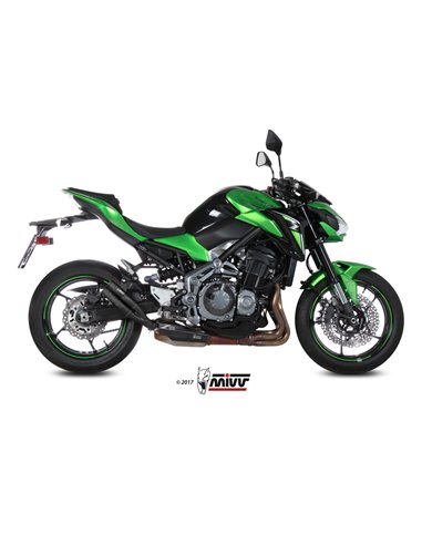 Mivv Slip-On Double Gun black Kawasaki Z900 2017-19 / Z900 A2 (35 KW / 70 KW) 2017-24