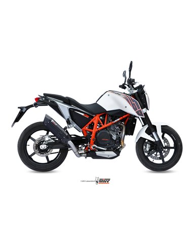 Mivv Slip-On Suono black con tapa carbono KTM 690 Duke 2012-18