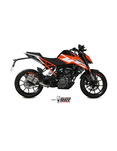 Mivv Slip-On Suono St. Steel con tapa carbono KTM 125/390 Duke / RC 125/390 2017-20