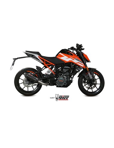 Mivv Slip-On Suono black con tapa carbono KTM 125/390 Duke / RC 125/390 2017-20