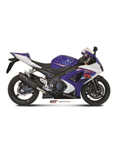 Mivv 2 Slip-On Suono black con tapa carbono Suzuki GSX-R 1000 2007-08