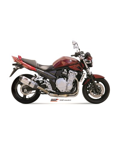 Mivv Slip-On Suono St. Steel con tapa carbono Suzuki GSF 650 Bandit 2007-15 / GSX 650 F 2008-15