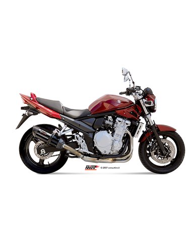 Mivv Slip-On Suono black con tapa carbono Suzuki GSF 650 Bandit 2007-15 / GSX 650 F 2008-15