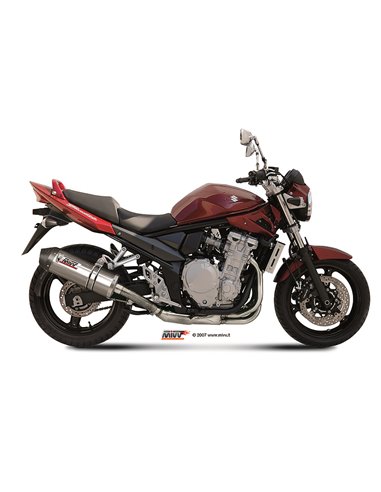 Mivv Slip-On Oval titan con tapa carbono Suzuki GSF 650 Bandit 2007-15 / GSX 650 F 2008-15