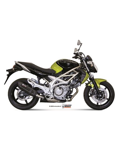 Mivv Slip-On Suono black con tapa carbono Suzuki Gladius 2009-15