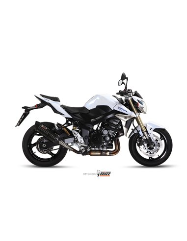 Mivv Slip-On Suono black con tapa carbono Suzuki GSR 750 2011-16