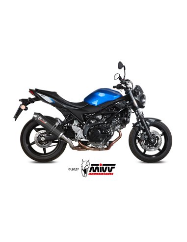 Mivv Slip-On Oval carbono con tapa carbono Suzuki SV 650 / X 2016-24