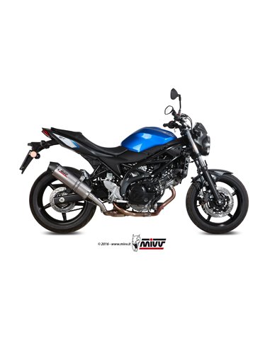 Mivv Slip-On Oval titan con tapa carbono Suzuki SV 650 / X 2016-24