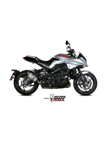 Mivv Slip-On Suono St. Steel con tapa carbono Suzuki GSX-S 1000 Katana 2019-24