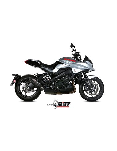 Mivv Slip-On Suono black con tapa carbono Suzuki GSX-S 1000 Katana 2019-24