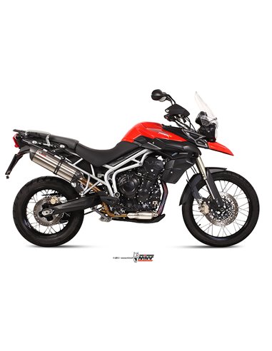 Mivv Slip-On Suono St. Steel con tapa carbono Triumph Tiger 800 XC/XR/XRx/XCx/XRT/XCA 2011-16