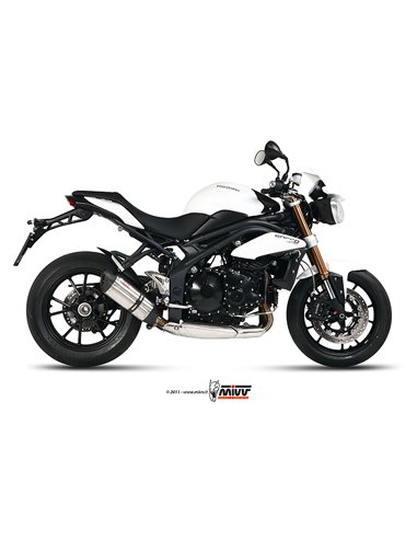 Mivv Slip-On Suono St. Steel con tapa carbono Triumph Speed Triple 2011-15