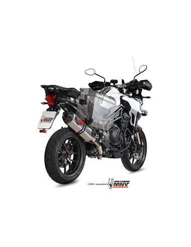 Mivv Slip-On Speed edge St. Steel con tapa carbono Triumph Tiger 1200 XR/XRx/XRT/XCx/XCA 2016-20