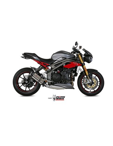 Mivv Slip-On Suono St. Steel con tapa carbono Triumph Speed Triple 2016-17