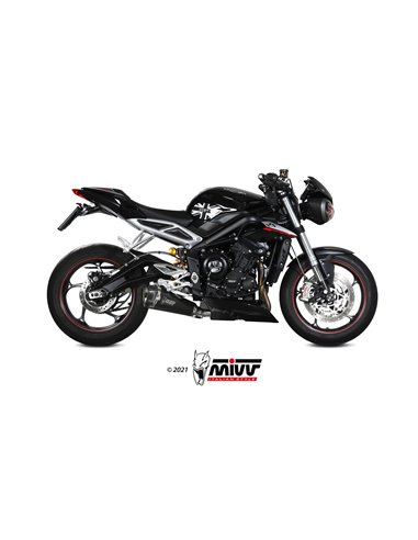 Mivv Slip-On Delta Race black Triumph Street Triple R / S / RS 2017-23