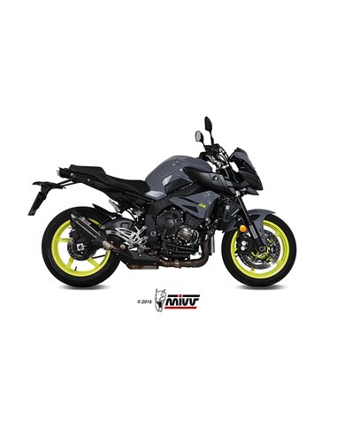 Mivv Slip-On Suono black con tapa carbono Yamaha MT-10 / FZ-10 2016-22