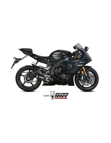 Mivv Slip-On Mk3 carbono Yamaha YZF 600 R6 2017-23