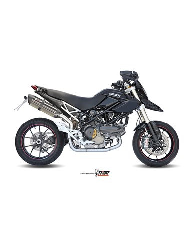 Mivv Slip-On Suono St. Steel con tapa carbono Ducati Hypermotard 1100 2007-09 /  1100 EVO 2010-12