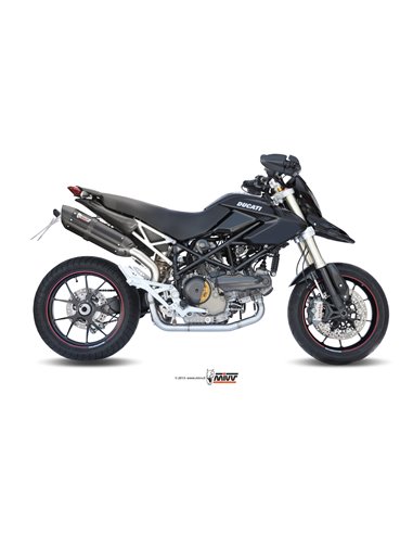 Mivv Slip-On Suono black con tapa carbono Ducati Hypermotard 1100 2007-09 / 1100 EVO 2010-12