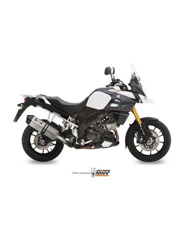 Mivv Slip-On Speed edge St. Steel con tapa carbono Suzuki DL V-Strom 1000 / V-Strom 1050 / XT