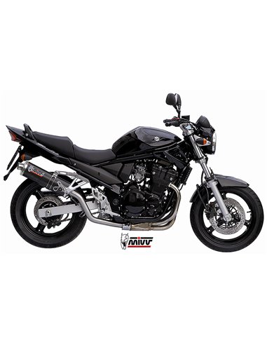 Mivv Slip-On Oval carbono Suzuki GSF 650 Bandit 2005-06