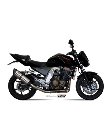 Mivv Slip-On Suono St. Steel con tapa carbono Kawasaki Z750 2004-06