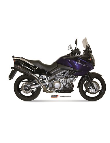 Mivv 2 Slip-On Suono black con tapa carbono Suzuki DL V-Strom 1000 2002-13