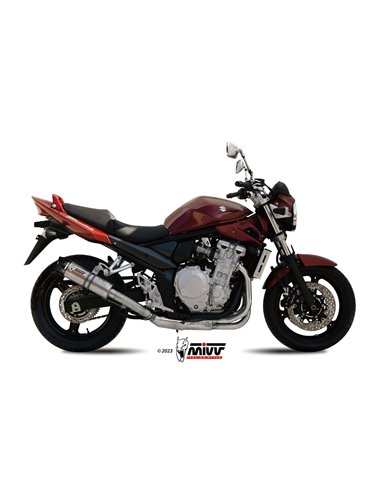 Mivv Slip-On GP titanium con tapa carbono Suzuki GSF 650 Bandit 2007-15 / GSX 650 F 2008-15