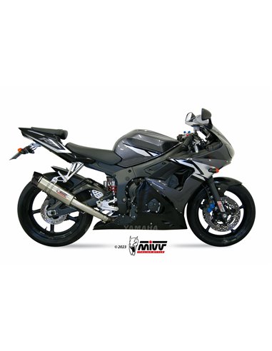 Mivv Slip-On GP titanium con tapa carbono Yamaha YZF 600 R6 2003-05