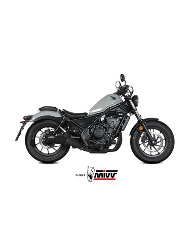 MIVV SLIP-ON HR-1 BLACK HONDA CMX 500 REBEL 2022-24