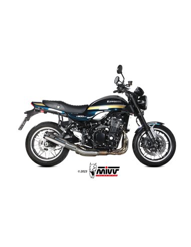 MIVV SLIP-ON HR-1 POLISHED ST. STEEL KAWASAKI Z900 RS 2018-24