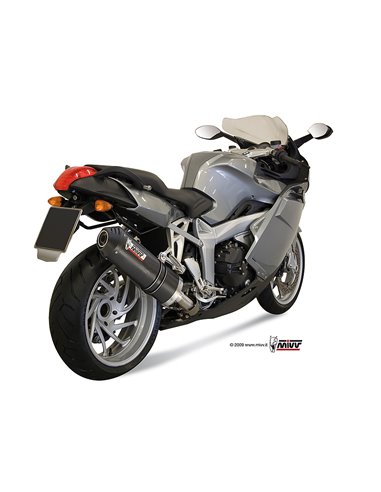 Mivv Slip-On Oval carbono con tapa carbono BMW K 1200 R / S / GT 2005-08