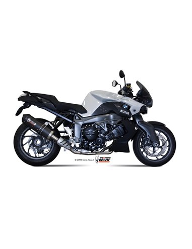 Mivv Slip-On Oval carbono con tapa carbono BMW K 1300 R / S 2009-16