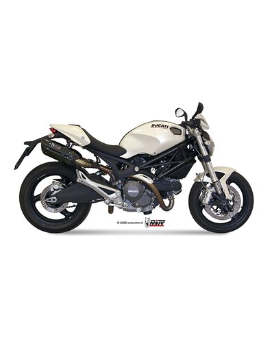 Mivv 2 Slip-On Suono black con tapa carbono Ducati Monster 696 2008-14