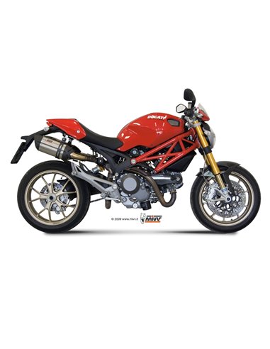 Mivv 2 Slip-On Suono St. Steel con tapa carbono Ducati Monster 795 12-14 / 796 10-14 / 1100 08-10