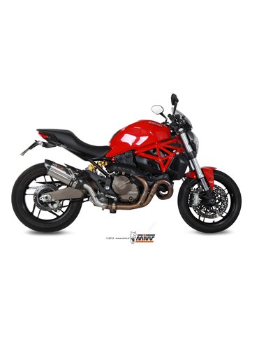 Mivv Slip-On Suono St. Steel con tapa carbono Ducati Monster 821 2014-17