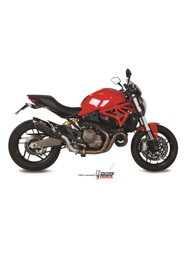 Mivv Slip-On Suono black con tapa carbono Ducati Monster 821 2014-17