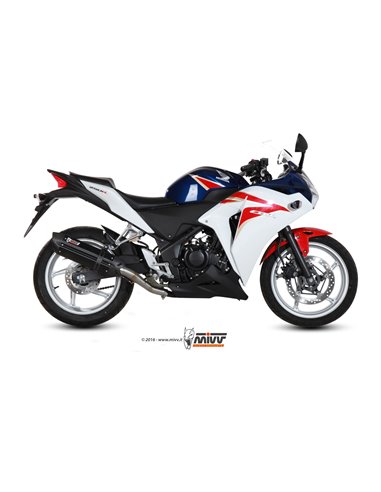 Mivv Slip-On Suono black con tapa carbono Honda CBR 250 R 2011-14