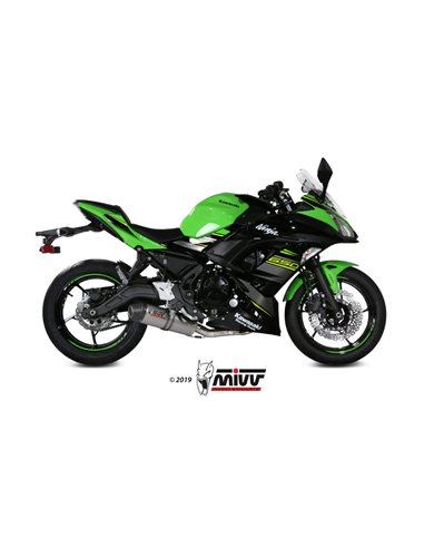 Mivv Full system 2x1 Oval titan con tapa carbono Kawasaki Ninja 650 / Z650 2017-23