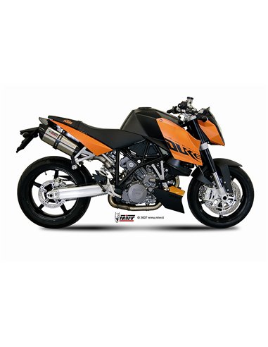 Mivv 2 Slip-On Suono St. Steel con tapa carbono KTM 990 Superduke 2005-11