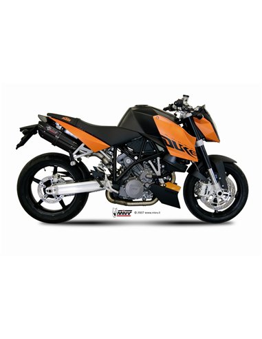 Mivv 2 Slip-On Suono black con tapa carbono KTM 990 Superduke 2005-11