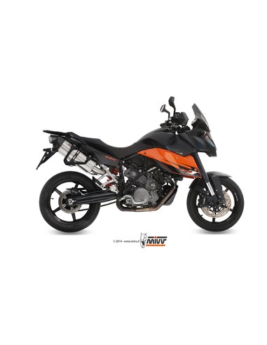 Mivv 2 Slip-On Suono St. Steel con tapa carbono KTM 990 Supermoto SMT 2009-13