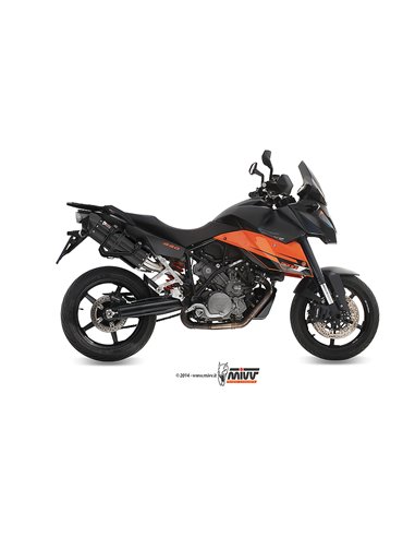 Mivv 2 Slip-On Suono black con tapa carbono KTM 990 Supermoto SMT 2009-13