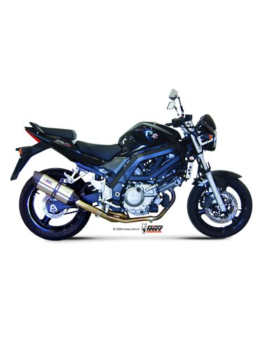 Mivv Slip-On Suono St. Steel con tapa carbono Suzuki SV 650 2004-15