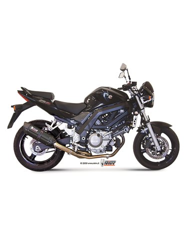 Mivv Slip-On Suono black con tapa carbono Suzuki SV 650 2004-15